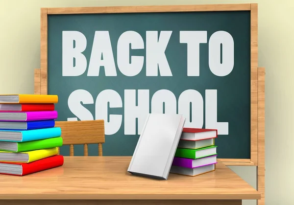 Board with back to school text — Stock Photo, Image