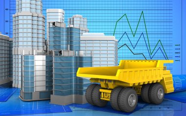 3D kentsel sahne ile