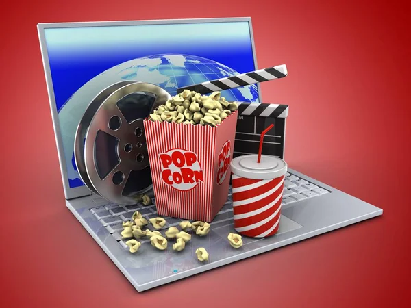  laptop üzerinde kırmızı bir arka plan resmi 