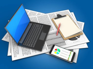 belgeler ve siyah dizüstü