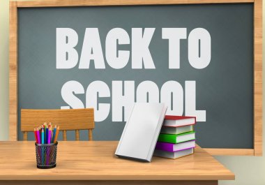 geri okul metin için yazı tahtası 