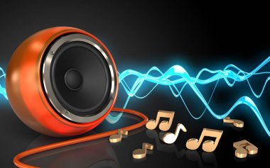 3D boş portakal hoparlör