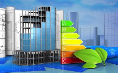 3D modern bina çerçeve