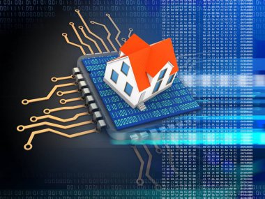  Elektronik mikroişlemci çizimi 