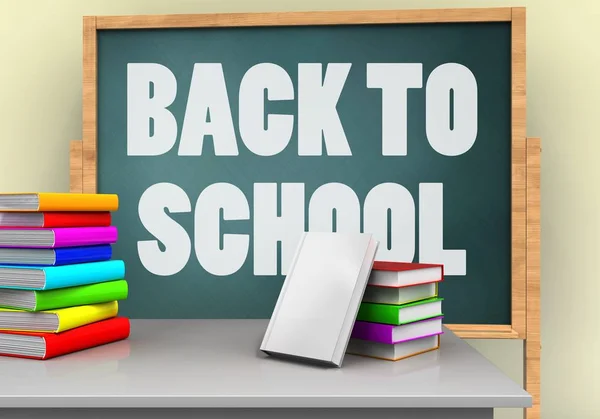 Board with back to school text — Stock Photo, Image