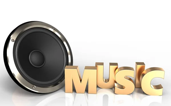 3D Muzyka Zarejestruj znak muzyka — Zdjęcie stockowe