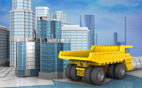 3D ağır kamyon — Stok fotoğraf