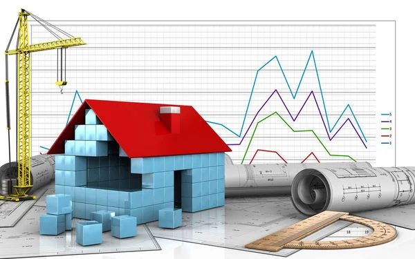 3d disegni rotoli — Foto Stock