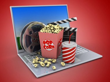  laptop üzerinde kırmızı bir arka plan resmi 