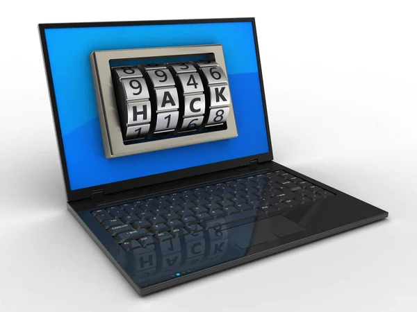 Ilustración del ordenador portátil — Foto de Stock
