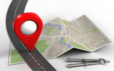 harita kağıt çizimde