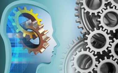  mavi arka plan üzerinde vites