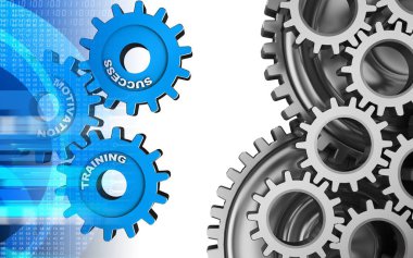 Beyaz arka plan üzerinde başarı sistemi