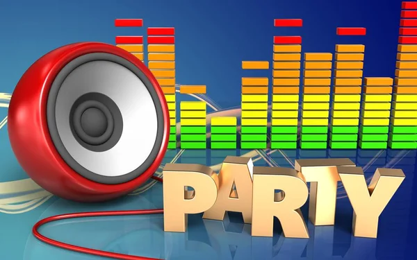 3D znak party party znak — Zdjęcie stockowe