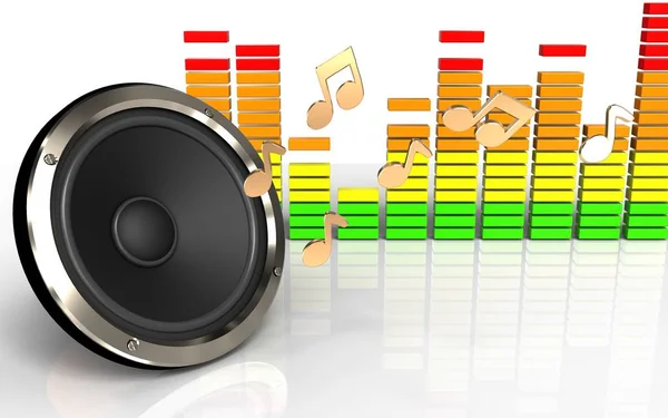 3d audio spectrum — Stock Photo, Image
