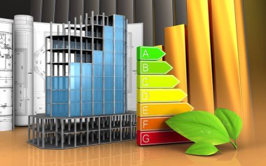 3D modern bina çerçeve