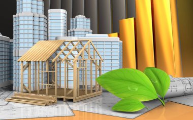 3D çerçeve ev İnşaat