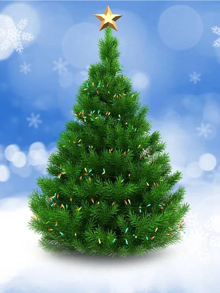 Χριστουγεννιάτικο δέντρο. Ενοικιαζόμενα — Φωτογραφία Αρχείου