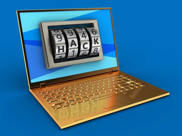 Ilustração de laptop moderno — Fotografia de Stock