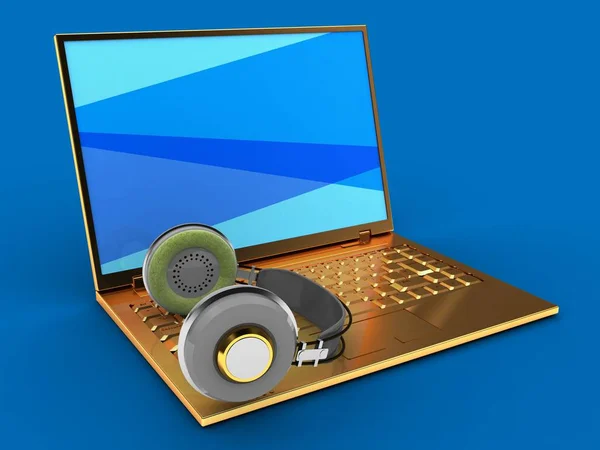 Illustration av modern laptop — Stockfoto