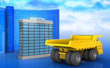 rulo çizim ile genel bina 