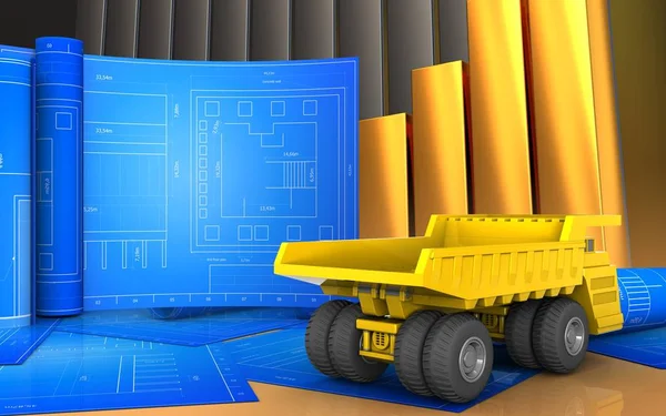 Rulo çizim ile ağır kamyon