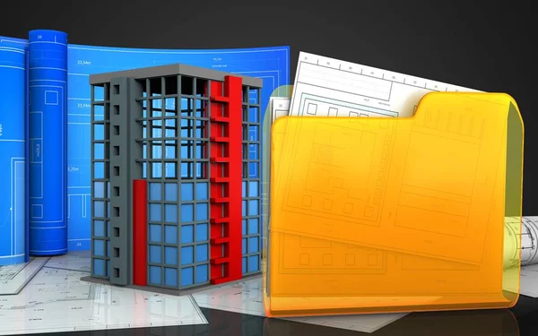 Rulo çizim ile Bina İnşaatı