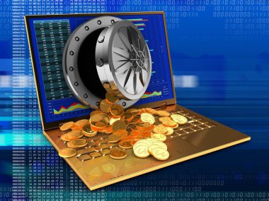  Altın bilgisayar çizimi 