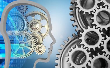 mavi arka plan üzerinde vites 