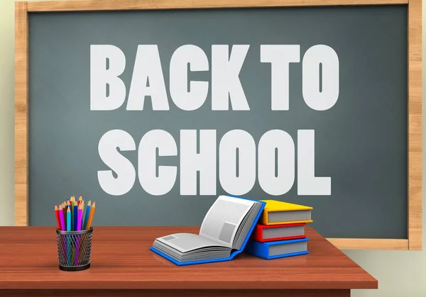 Chalkboard with back to school text — Stock Photo, Image