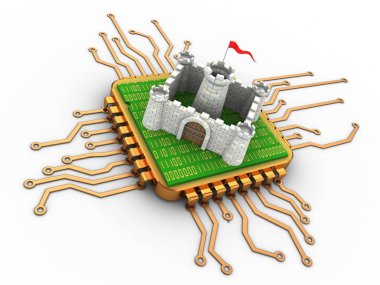  bilgisayar işlemcisi çizimi  