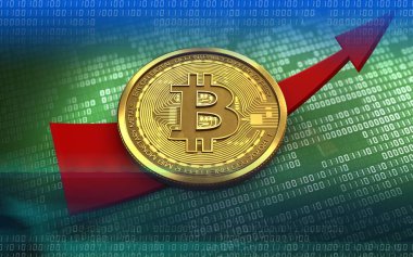 bitcoin yeşil üzerinde gösterimi