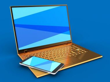  Altın bilgisayar çizimi 