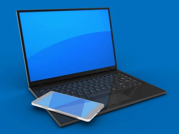 Illustratie van laptop — Stockfoto