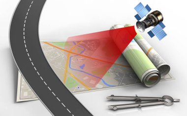 harita daire aracı ile rulo 