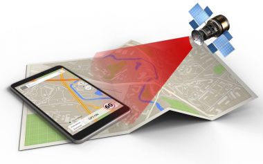 harita kağıt telefon navigasyon 