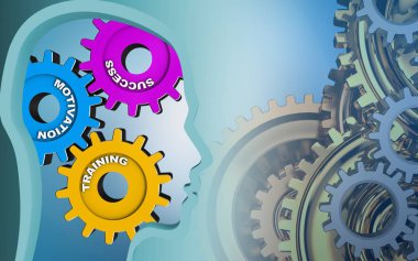  mavi arka plan üzerinde başarı sistemi 