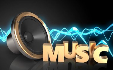  hoparlör siyah arka plan üzerinde