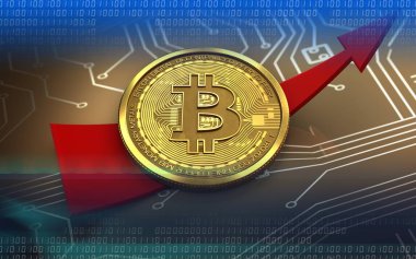 bitcoin devre arka plan üzerinde 