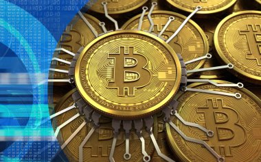  bitcoin para yığınları üzerinde 