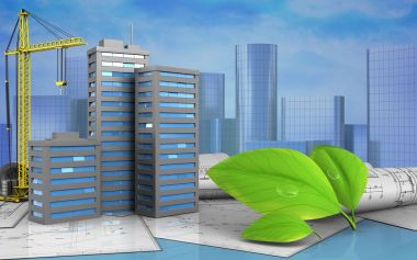 Vinç ile şehir binaları 