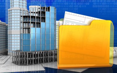  modern yapı çerçeve çizimi