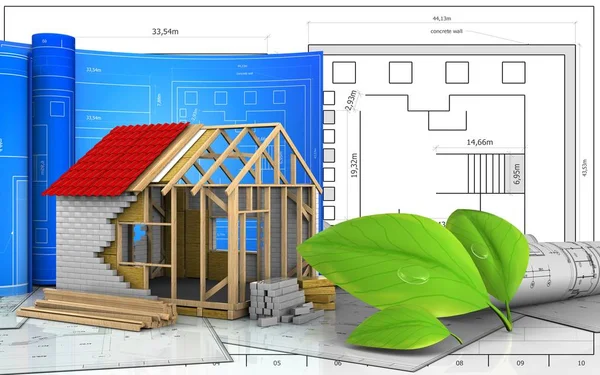 Ilustración de la casa marco —  Fotos de Stock