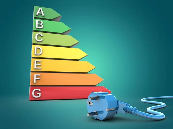 Illustration of energy rating — Stock Photo, Image