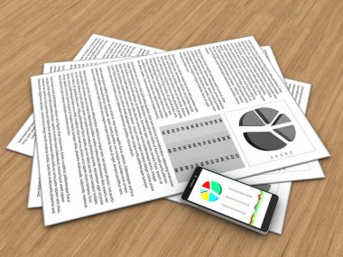 belgeler ve üzeri ahşap arka plan