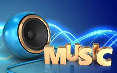 Hoparlör ses arka plan üzerinde