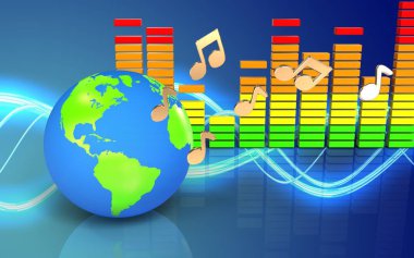 Dünya Dünya ses arka plan üzerinde