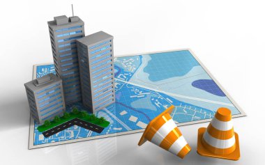  city ile mavi harita gösterimi 