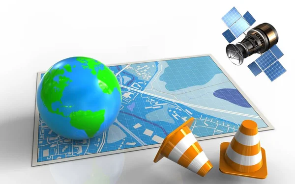  ile dünya ve gps uydu haritası