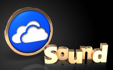 bulutlar sembol siyah arka plan üzerinde 